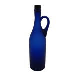 Бутылка 1л, с руч синий матовый